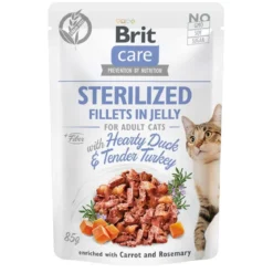 Brit Care Jelly Sterilized ankka & kalkkunafilee hyytelössä 85 g