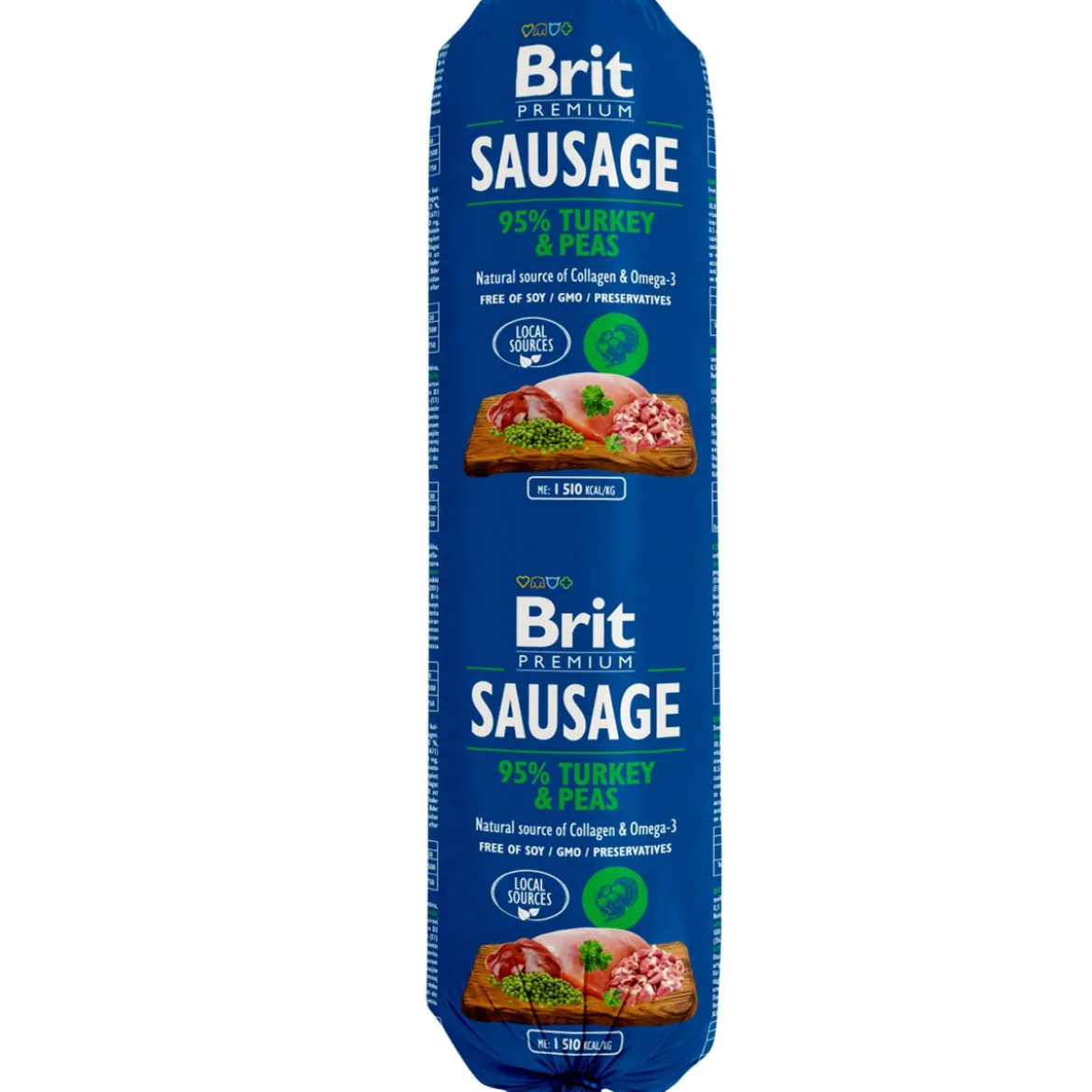 Brit Premium makkara kalkkuna & herne 800g