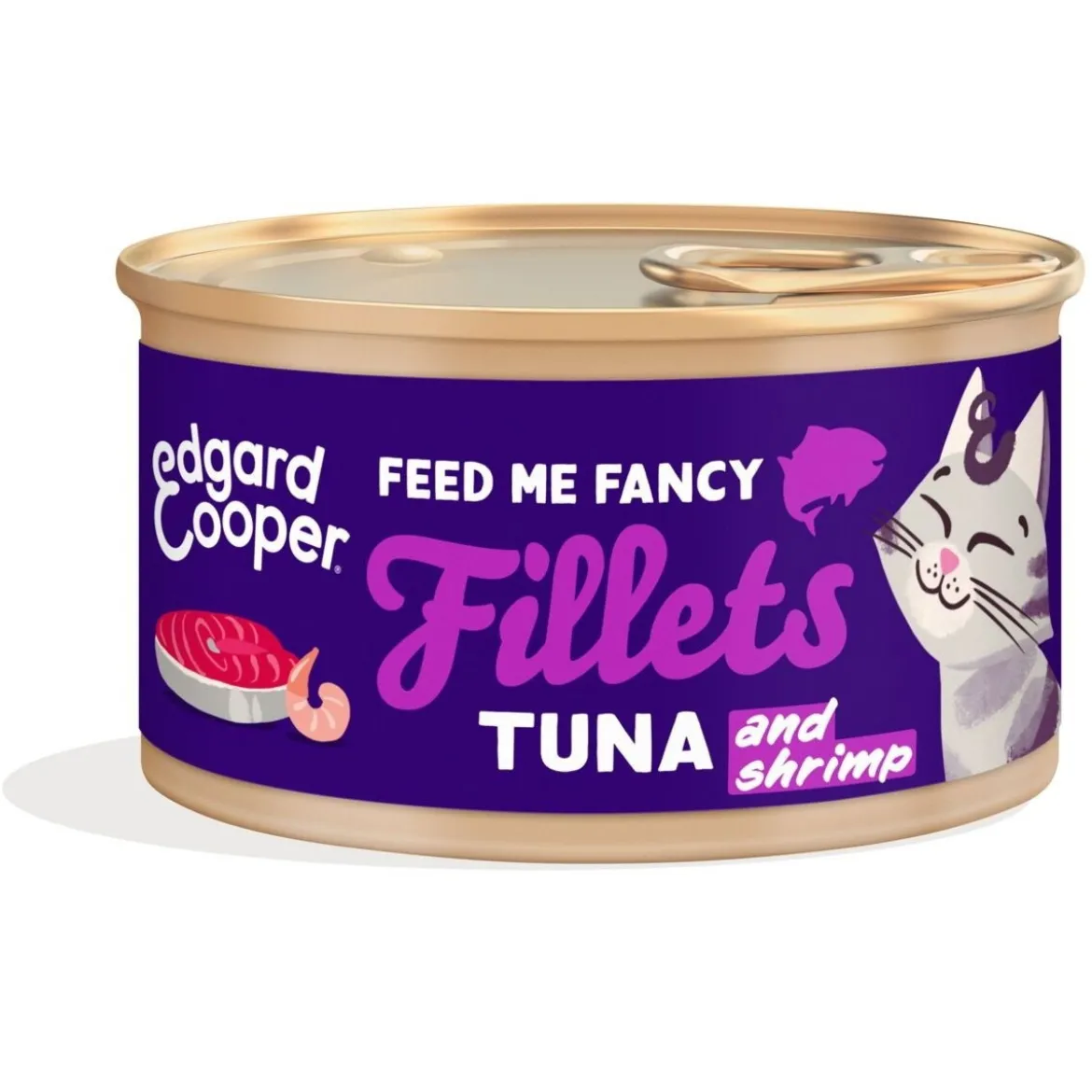 Edgard&Cooper Cat fillets tonnikala & katkarapu 70g