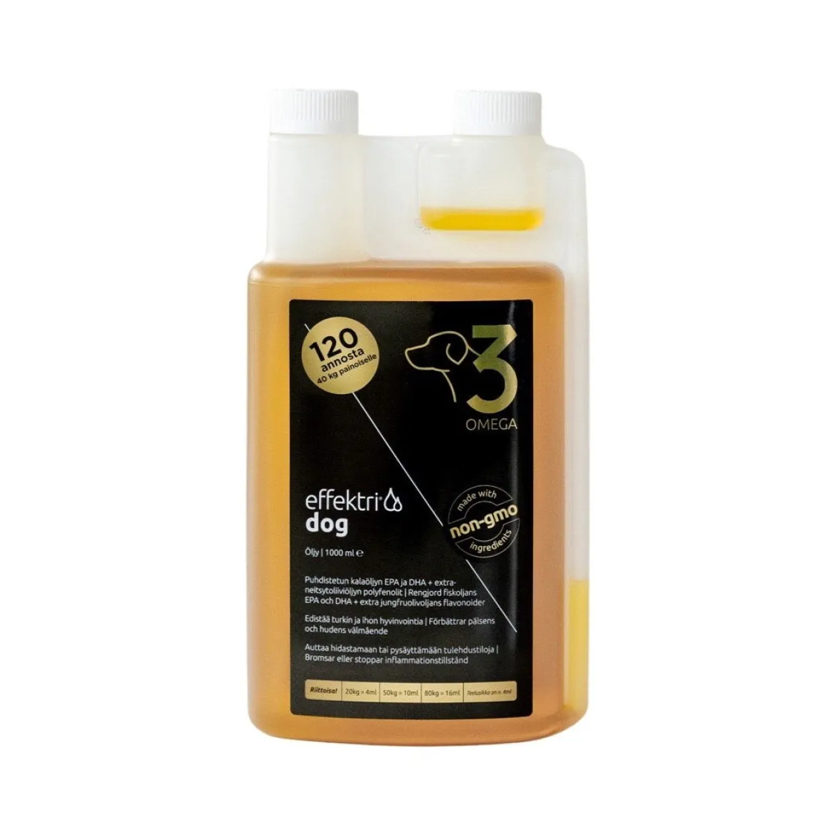 Effektri omega-3-öljy koiralle ja kissalle