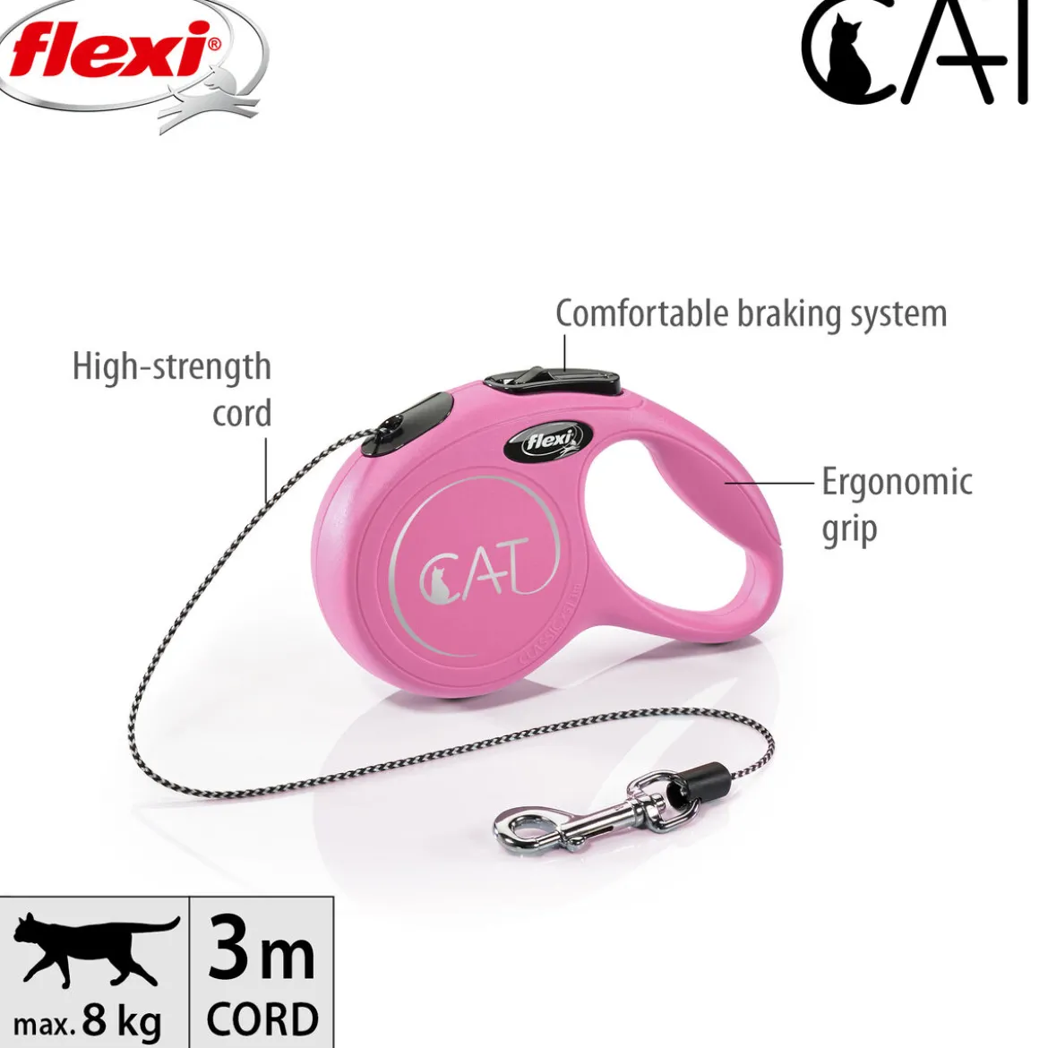 Flexi Classic Cat Cord XS 3m/8kg