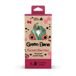 Green Bone poop bag Forest berries