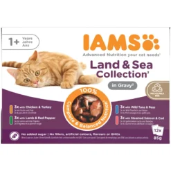 Iams Advanced Nutrition Adult Gravy Liha- & kalalajitelma 12 x 85 g