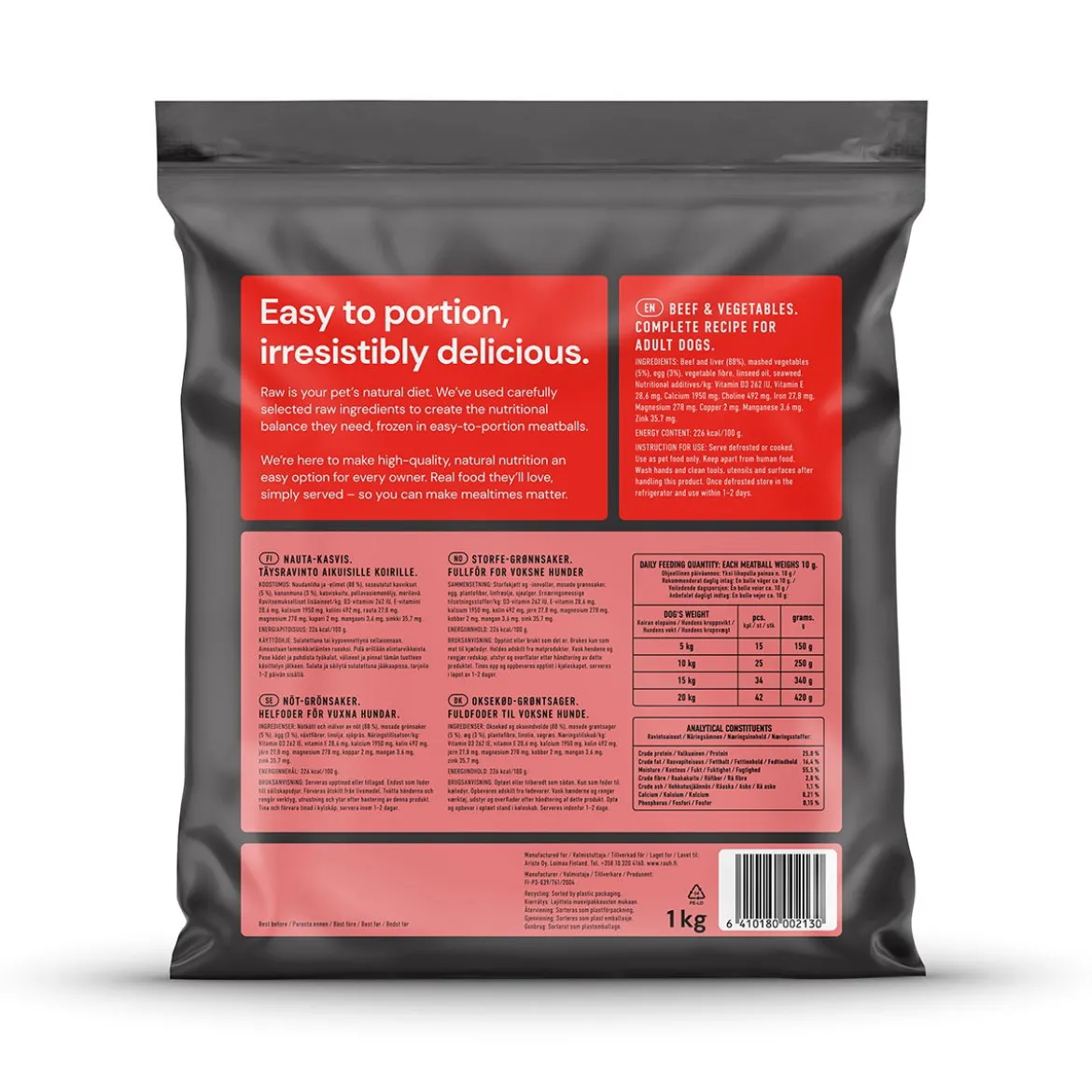 Nutriment by RAUH! Nauta-kasvispullat 1 kg