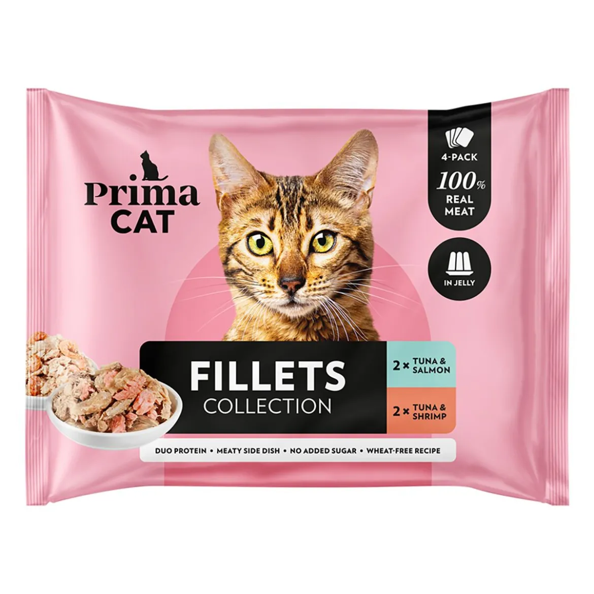 PrimaCat Tonnikala & Katkarapu / Lohi hyytelössä