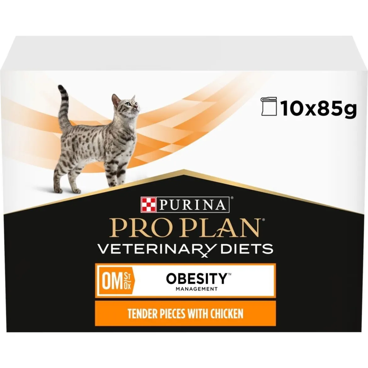Purina Pro Plan Veterinary Diets Cat OM Chicken 10x85g
