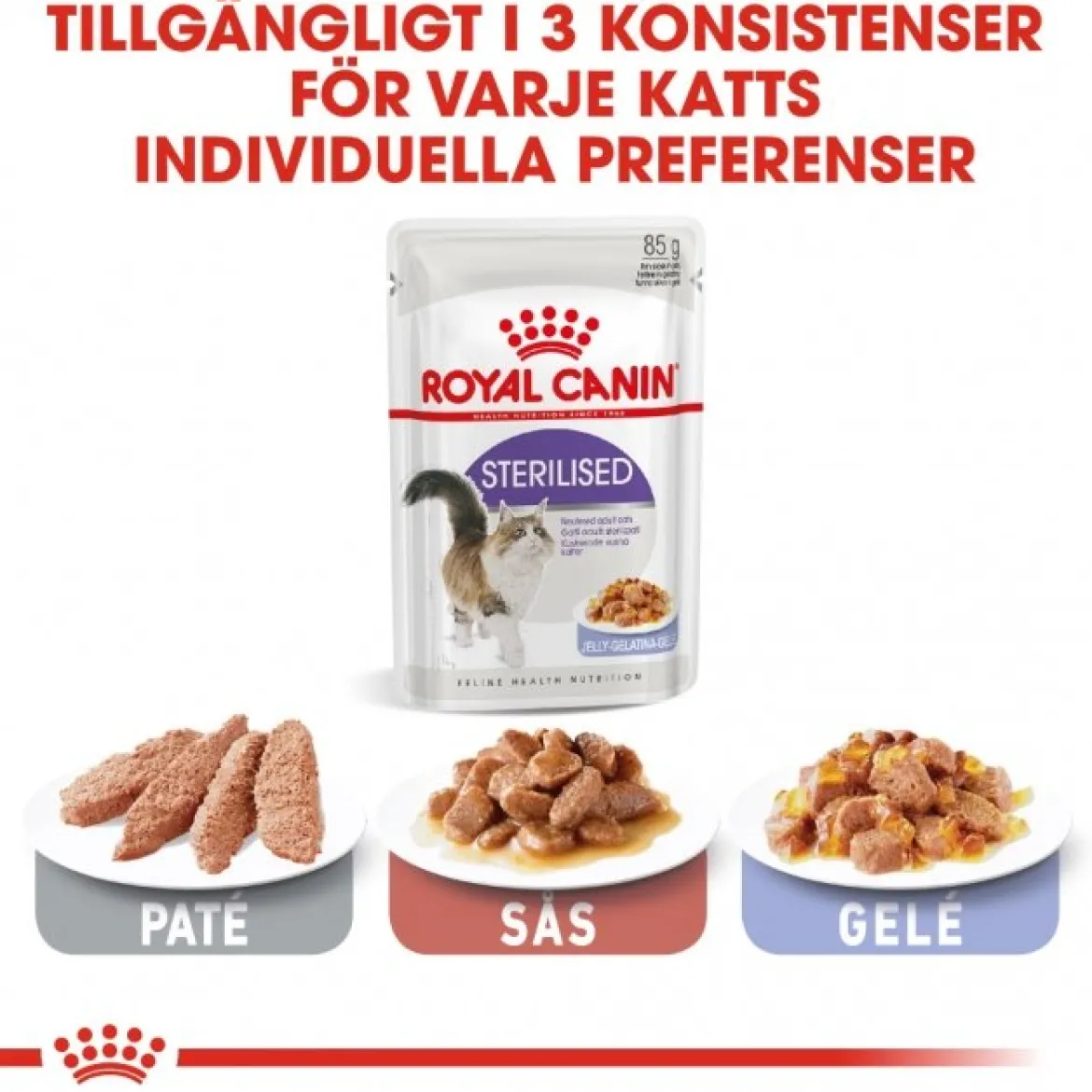 Royal Canin Sterilised Jelly 85g, 48-pack
