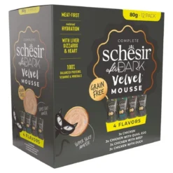 Schesir After Dark Velvet Mousse Variety Pack 12 x 80 g
