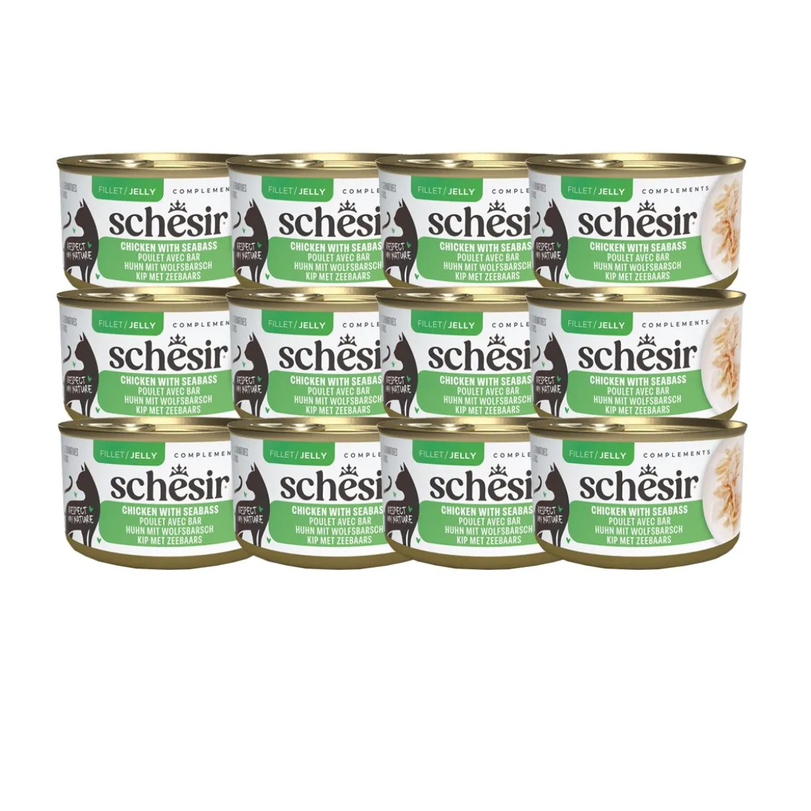 Schesir Complements Chicken with seabass in Jelly 70 g