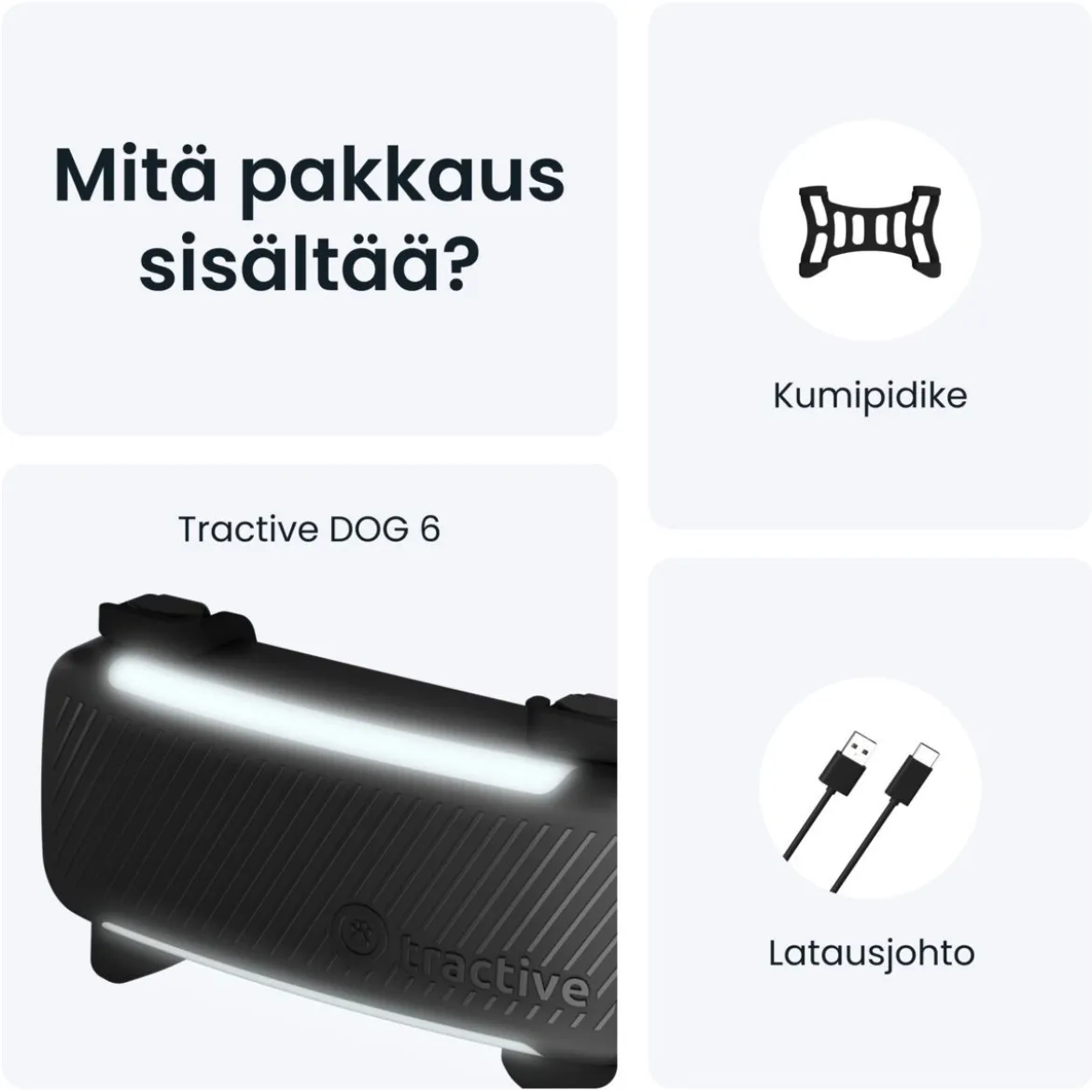 Tractive GPS koiralle DOG 6, musta