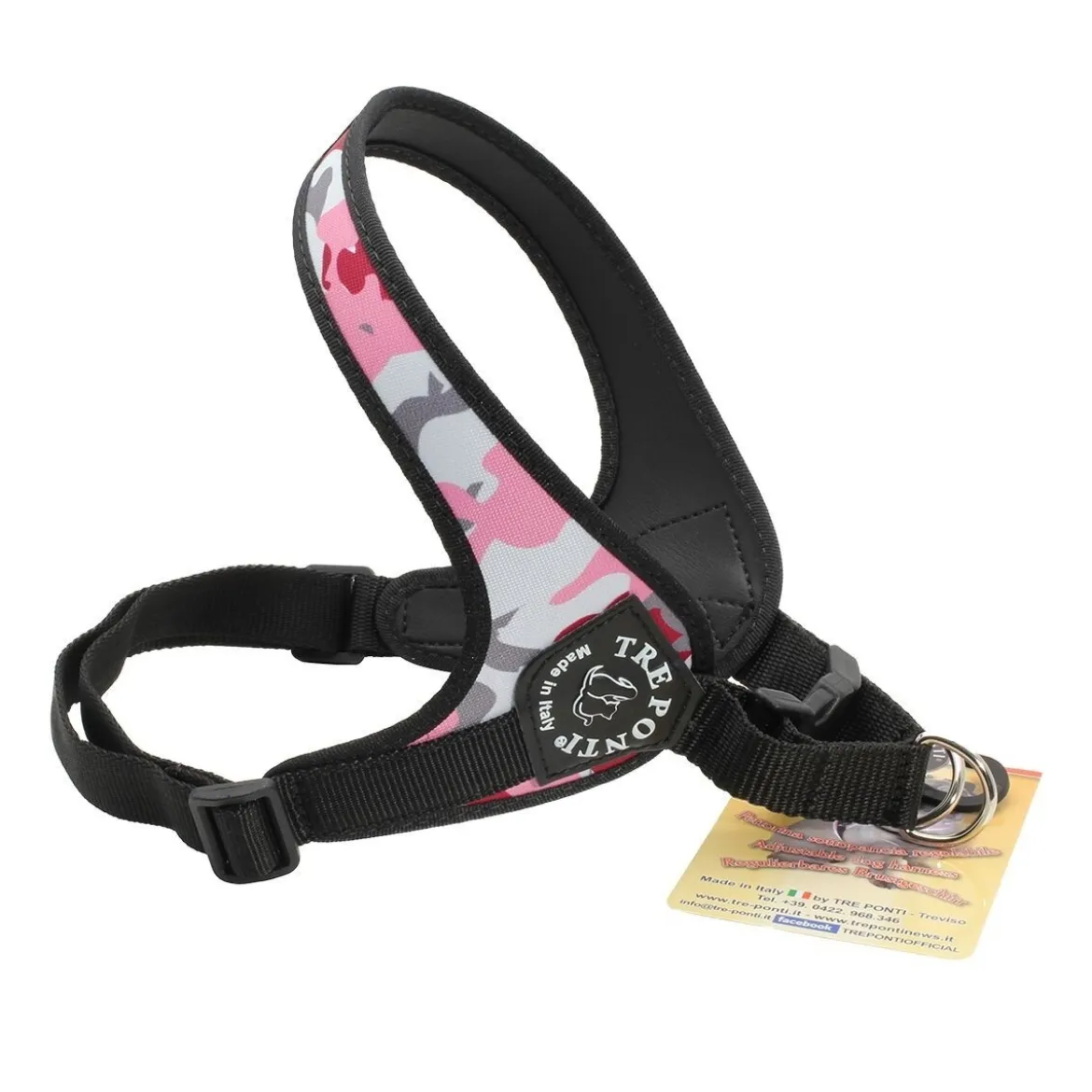 Tre Ponti säädettävät valjaat, pink camo